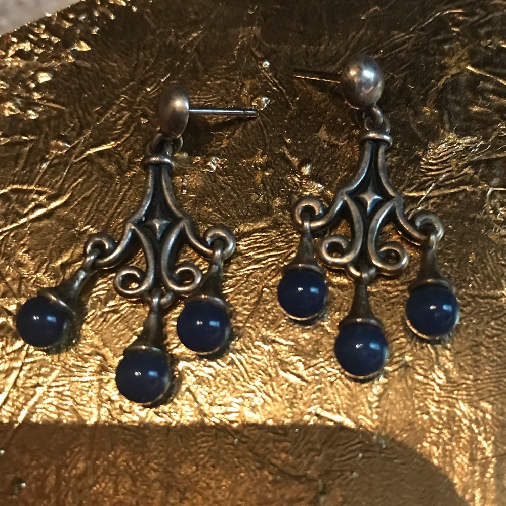 James Avery BLUE ONYX CHANDELIER Earrings